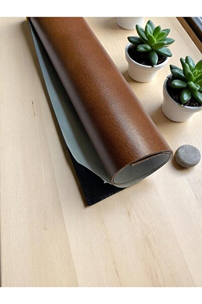 Varan Tekstil 100 x 140 cm koyu taba yapışkanlı suni deri