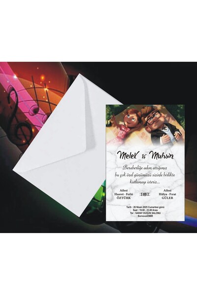 Berat tasarım düğün davetiyesi (50 ADET)