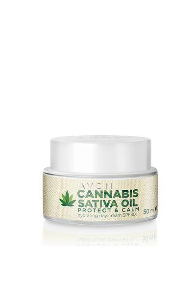 AVON CANNABIS SATIVA OIL PROTECT & CALM HYDRATING DAY CREAM SPF 30