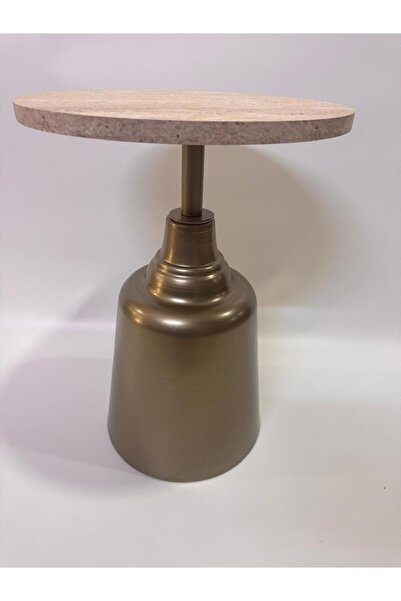 Nils Aksesuar Official Nina Cappuccino 52cm Yan Sehpa 18mm Traverten Mdf