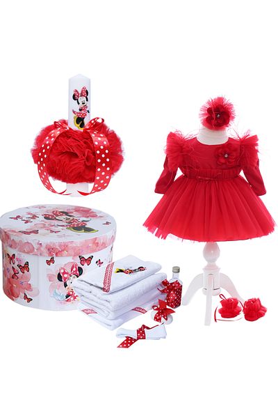 Recostore Personalized girls' baptism set with Minnie Mouse, 12 pieces, Recostore®, REC2735