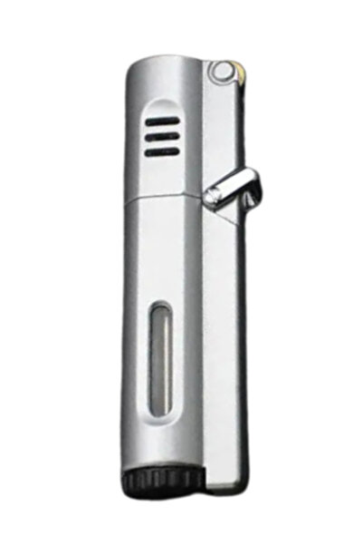 PremiumQuality Gümüş 3 Torch Pürmüz Metal Çakmağı