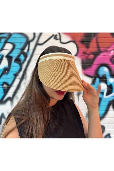 ZERAMİNE Straw Visor Hat