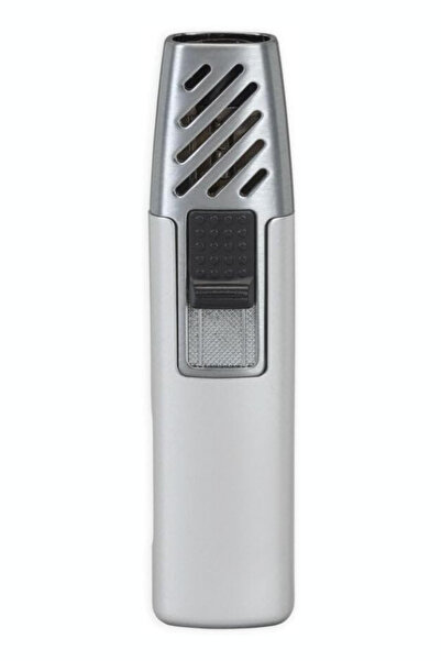 PremiumQuality Gümüş-gunmetal Tek Torch Pürmüz Metal Puro Çakmağı