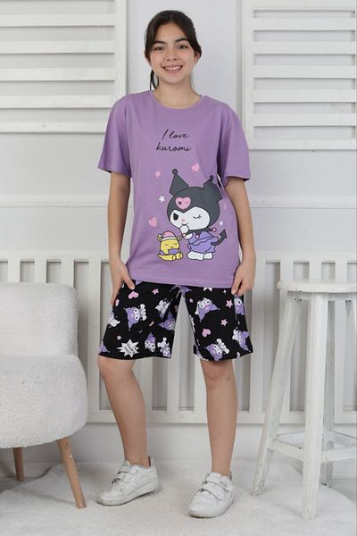 YUMİYUMM Girl's Character Printed Shorts Set
