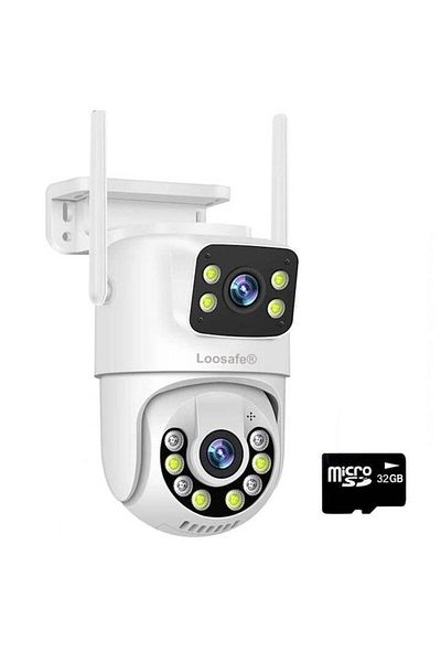 Loosafe Cameră de supraveghere video CCTV duală Safe Pal Wifi 80xm