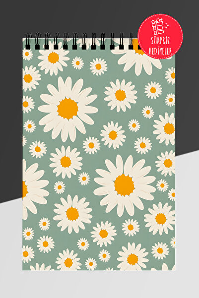 Anime Marketi Sweet Flowers Themed Daily Planner A5 Spiral Notebook 50 Sheets