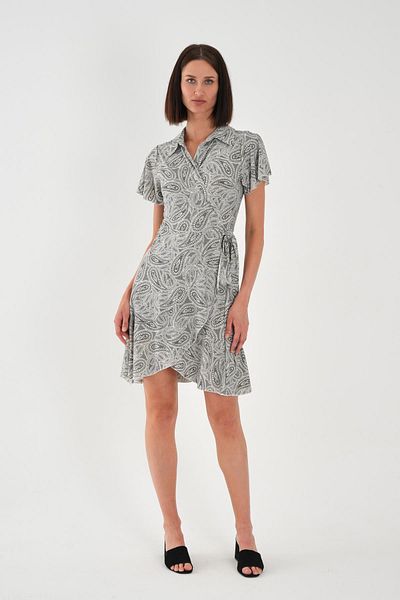 ALEXANDERGARDI Collar Detailed Belted Flounce Dress