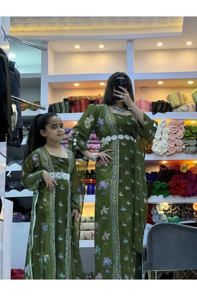 SOLİN YÖRESEL Anne-Kız Yöresel Elbise Düğünlük Kaftan Abiye(Görseldeki Aksesu...