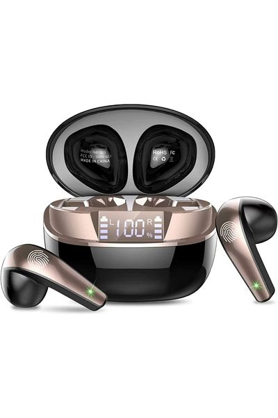 Smart Vibe Casti True Wireless MOOD™ MINI Hi-Fi Stereo Sound, Microfon, Noise Cancelling, Infusion Black/Gold