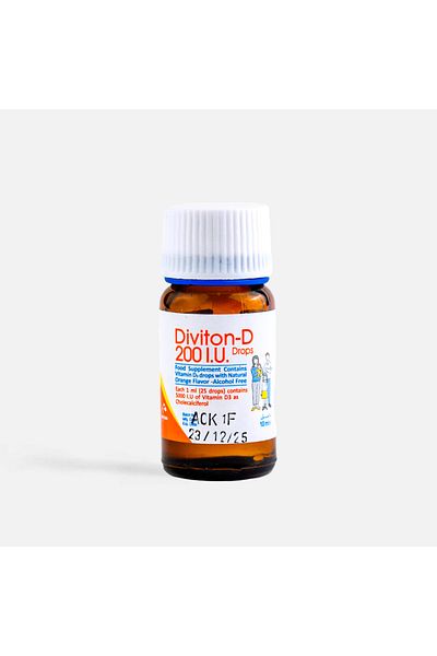 DIVITION Deviton - D Vitamin D3 for children and adults, food supplement, 200 IU/ml drops