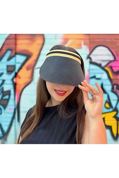 ZERAMİNE Straw Visor Hat