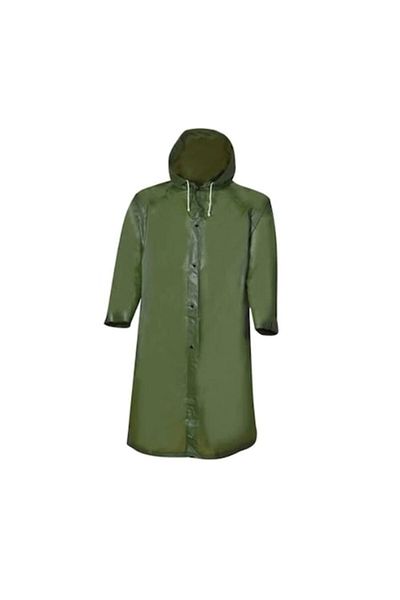 OEM Adult Raincoat, PVC, Waterproof, Green br-tt, Universal Size