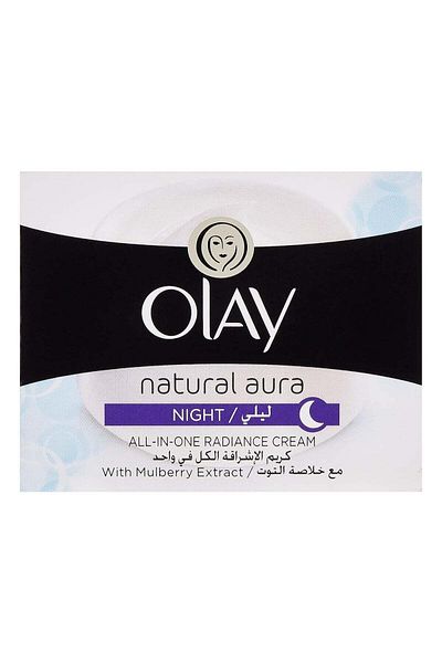OLAY Natural Aura Night All-In-One Radiance Cream with Mulberry Extract - 50g