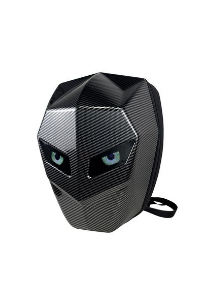 TodayShop Rucsac Moto Impermeabil, Compartiment Laptop 15.6” și Extensie pentru Cască Design Carbon