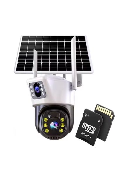 TodayShop Smart IP Camera with Dual Lens, WIFI, Wireless IR Camera, Motion Alarm, Microphone, and 32GB Memory