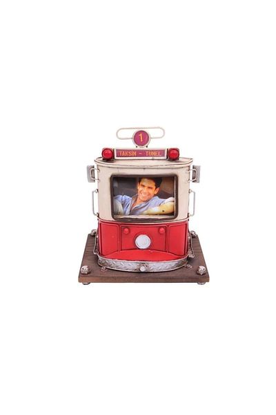 ECOME Tram Themed Decorative Metal Pen Holder - Framed Gift