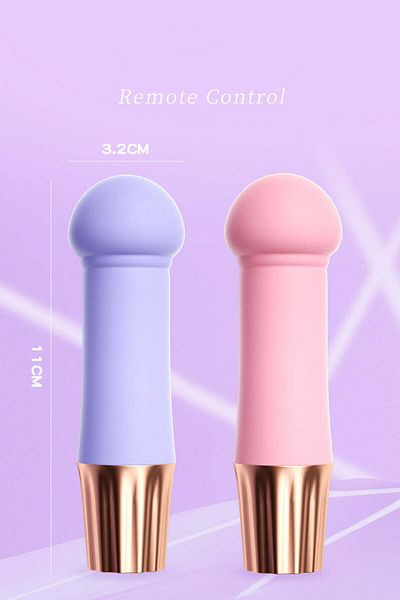 WildFashion Mini vibrator cu cap special conceput pentru stimulare vaginala , Lila si Auriu, TOY537-112