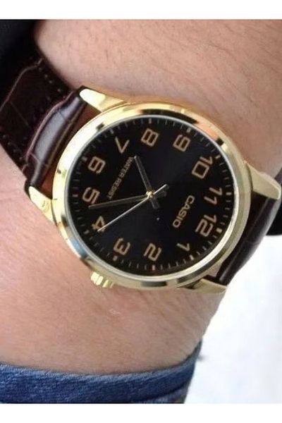 Casio Leather Analog Watch