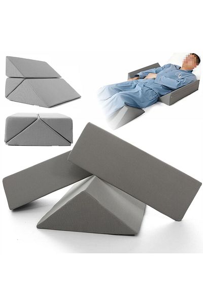 Linomag Set of 3 Linomag® orthopedic wedges, multifunctional, back pain & knee support, Post-Operative, gray