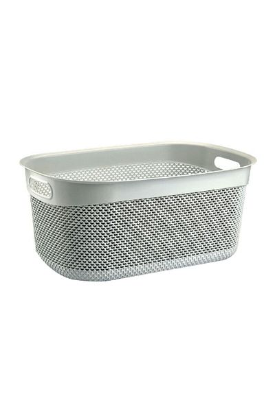 Üçsan Durable Rectangular Drop Design Laundry Basket 36.5 x 55 x 25 cm