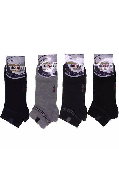 Dündar Men's Economical Lycra Booties Socks 0102 - 12 Pieces