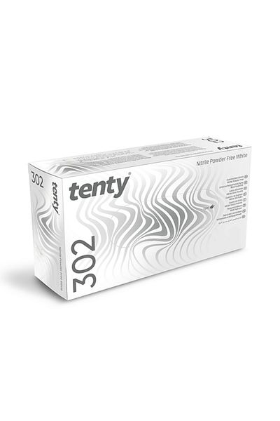 Tenty 302 White Nitrile Powder Free Gloves Size m 100 Pcs