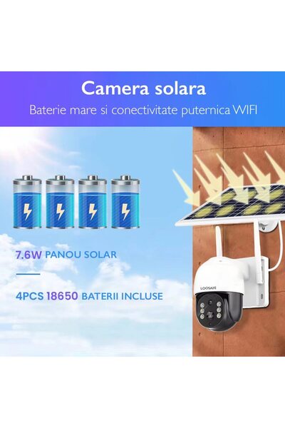 Loosafe WiFiGuard Ultra TQ5 Pro Plus Solar WIFI Surveillance Camera, 8MP, Black - New Product