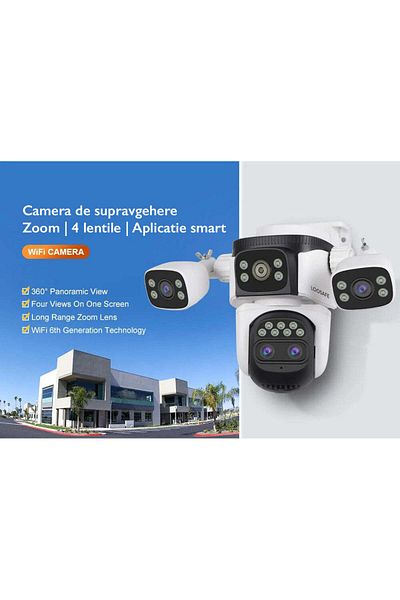 Loosafe Quadzoom 10x Wireless Cctv Quad Surveillance Camera, Black