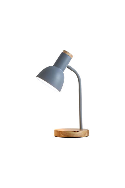 Petrix 34614 Ahşap Tabanlı Nordic USB Masa Lambası Siyah