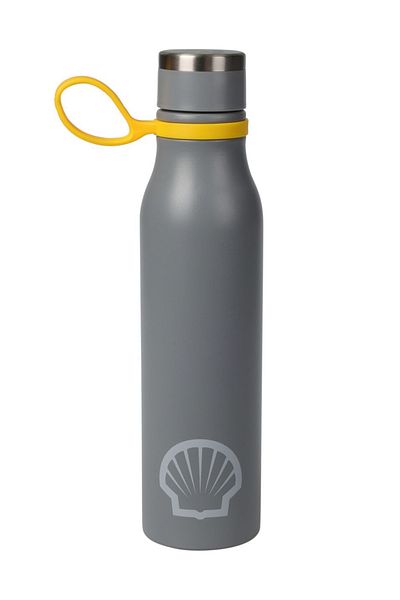 zola Thermal water bottle, SHELL, 500 ml, handle, reusable, portable, grey/yellow