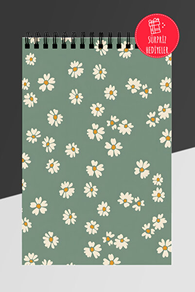 Anime Marketi Sweet Flowers Themed Daily Planner A5 Spiral Notebook 50 Sheets