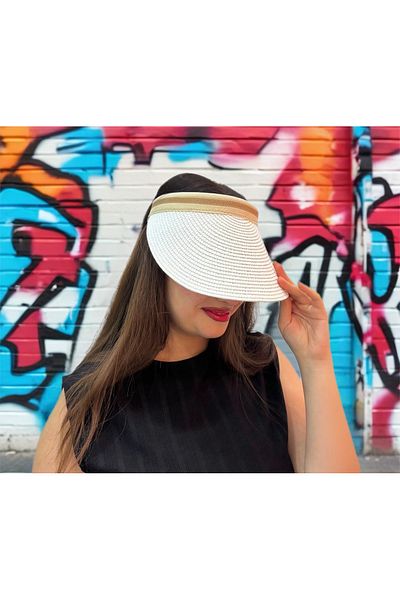 ZERAMİNE Straw Visor Hat