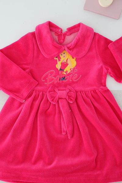 Bulut Baby Baby Girl Dress Ruffled Velvet Baby Girl Long Sleeve Dress