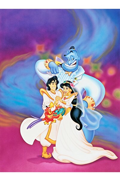 media Fototapet de perete autoadeziv si lavabil Genie si Aladin, 135 x 225 cm