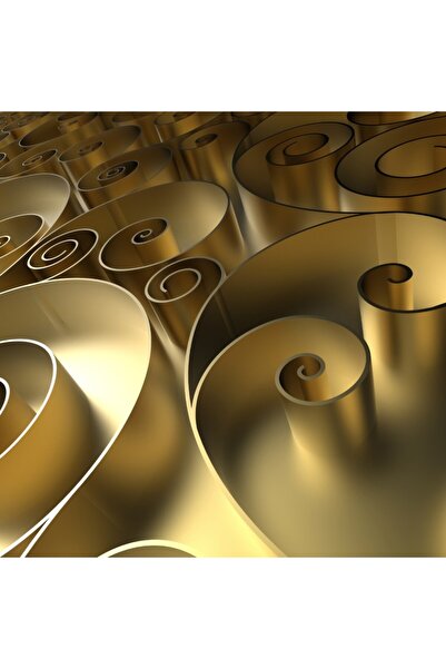 media Autocolant Abstract 3D gold, 135 x 225 cm