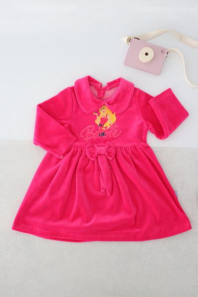 Bulut Baby Baby Girl Dress Ruffled Velvet Baby Girl Long Sleeve Dress