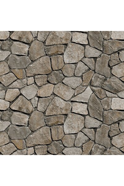 media Autocolant Zid piatra rotunda gri, 135 x 225 cm