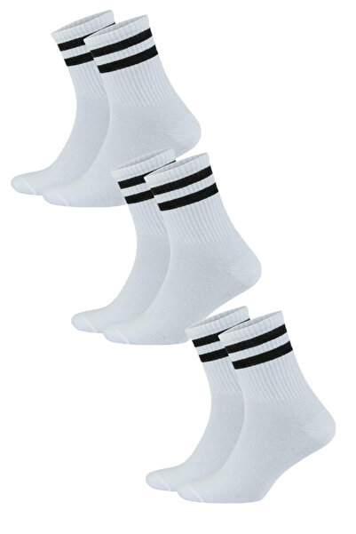 burçak çorap جوارب تنس مخططة للجنسين - 80% قطن، قابلة للتنفس ولا تسبب التعرق،...