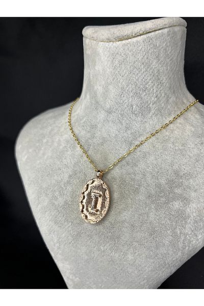 Mos Tespih Letter I Special Design Steel Necklace
