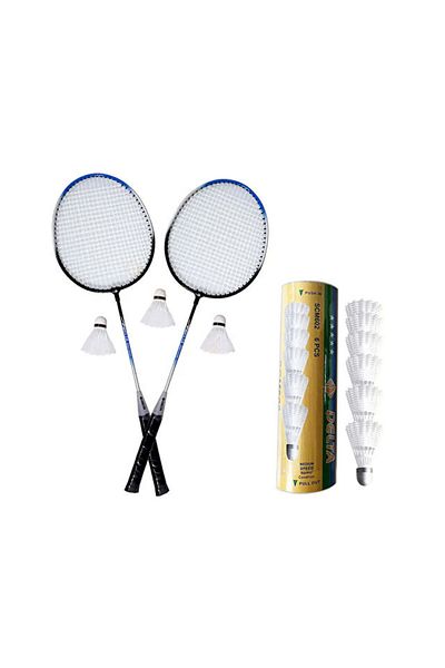 Delta Badminton 2 Rackets 9 Balls Set Badminton Supplies Rsb-602 Colorful