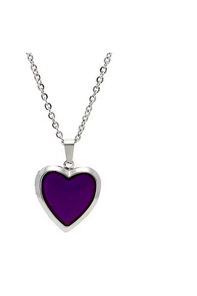 Herşey Nota Heart Necklace with Openable Cover, Picture Addable Couple Necklace, 55 cm Chain, Metal, Picture Necklace