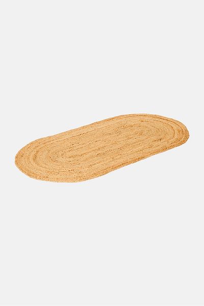 Muy Mucho Oval Jute Rug 75 x 180 cm, Beige