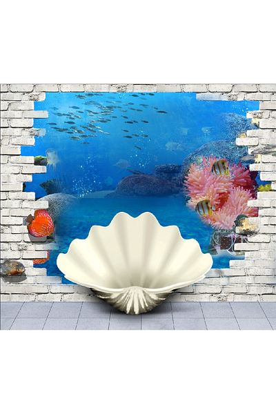 media Photo wallpaper Shell and the ocean, 250 x 200 cm