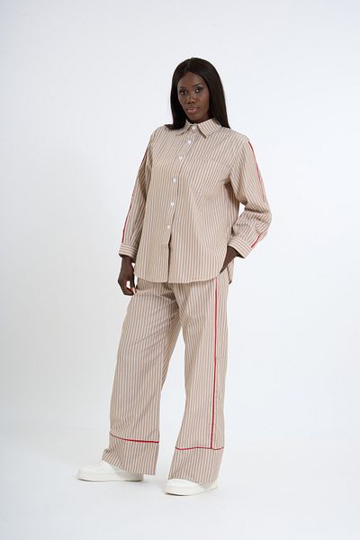 HANIQA Women's Striped Casual Suit