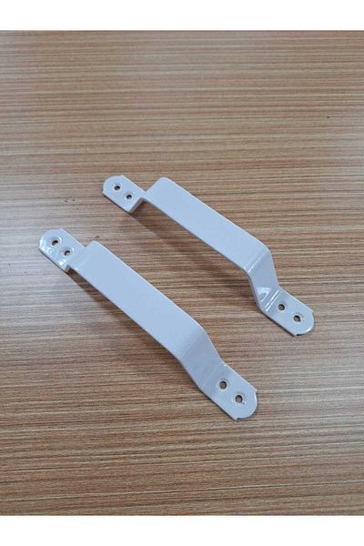 ARON (2 Pcs) Bezel Iron Joinery Handle (White) Wooden Door Cover Handle Top Screwed 17cm