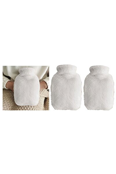 Bosphorus SICAK SU TORBASI 2 ADET,YAN CEPLİ BEYAZ PELUŞ TERMOFOR 27x17x2cm 750ml