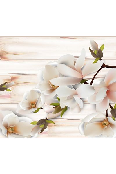 media Fototapet de perete autoadeziv si lavabil Abstract floral2, 300 x 200 cm