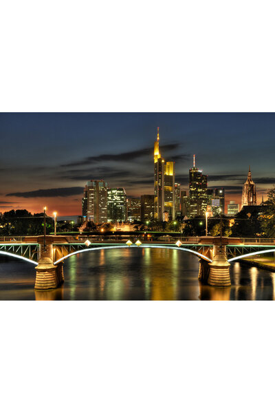 media Fototapet de perete autoadeziv si lavabil Pod peste rau, 270 x 200 cm