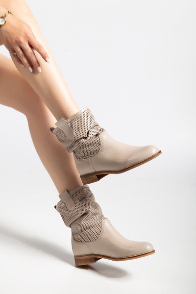 Elile Shoes Hakiki Deri 33-34-35 Numaradan 41-42-43-44 Numaraya Kadar Delikli Yazlık Bot